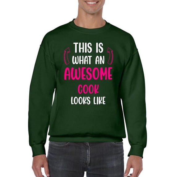 Awesome Cook Looks Like Sweatshirt Men -Smartprints Designs, Male XX-Large