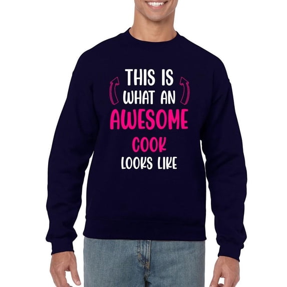 Awesome Cook Looks Like Sweatshirt Men -Smartprints Designs, Male x-Large