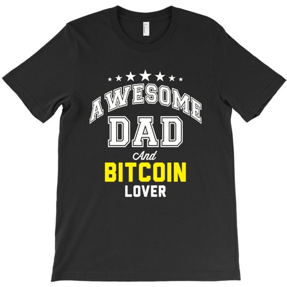 Awesome Dad And Bitcoin Lover Funny Essential Graphic H2392 T-Shirt, for Men and Women, Up to Size 5XL