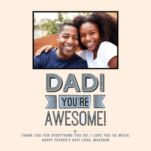 Awesome Dad | Personalized Dad Father's Day Birthday Print, Wall Decor - Photo