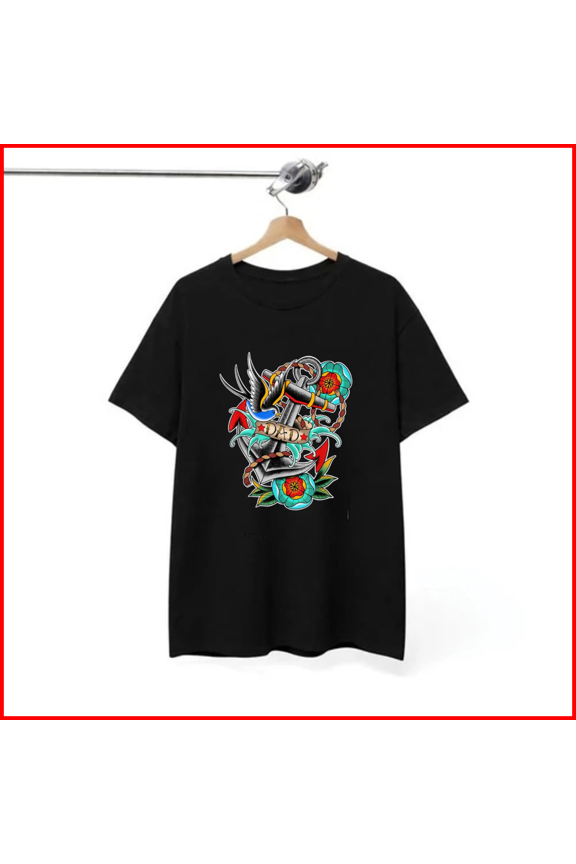 Awesome Dad Tattoo Art Father Day Gift for Great Dads Graphic Tee C Unisex T-Shirt, S-5XL