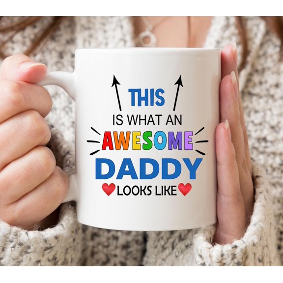 Awesome Daddy mug 'This Is What an Awesome Daddy Looks Like' RiskA Designs Daddy Birthday