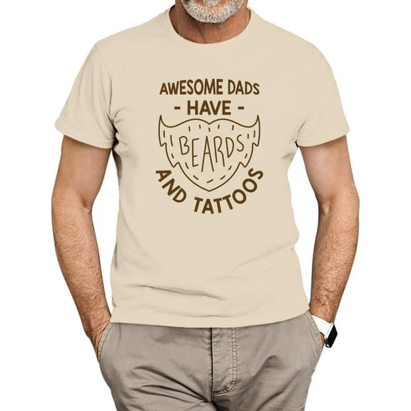 Awesome Dads Have Beards T-Shirt Men -Smartprints Designs, Male 3X-Large