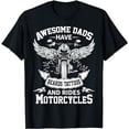 thumbnail image 1 of Awesome Dads Have Beards Tattoos and Rides Motorcycles T-Shirt, 1 of 5