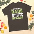 thumbnail image 1 of Awesome Dads Tattoos Beards Father's Day Papa Daddy Father Graphic classic tee (Dark Chocolate, 3XL), 1 of 4
