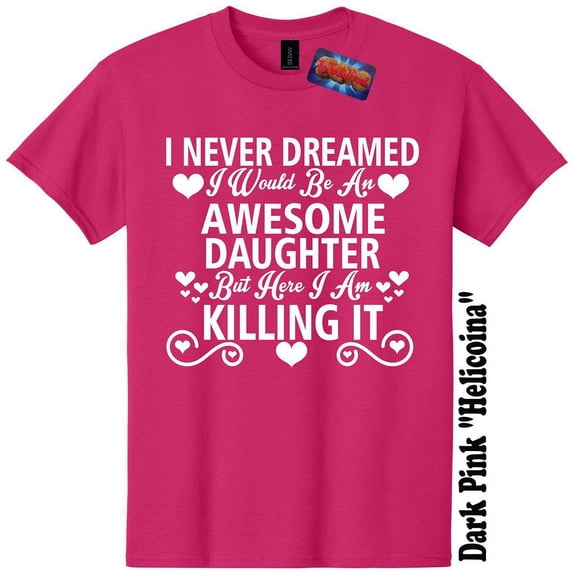 Awesome Daughter T-Shirt Baby Shower Gender Reveal Funny Unisex Womans The Twisted Donut