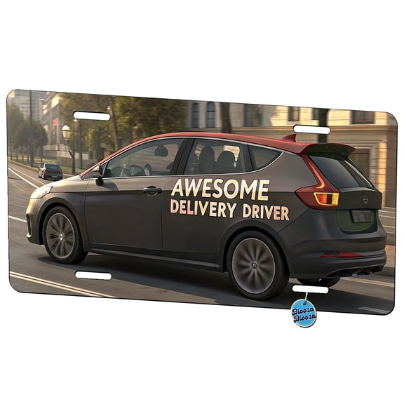 Awesome Delivery Driver Inspirational Metal Novelty License Plate