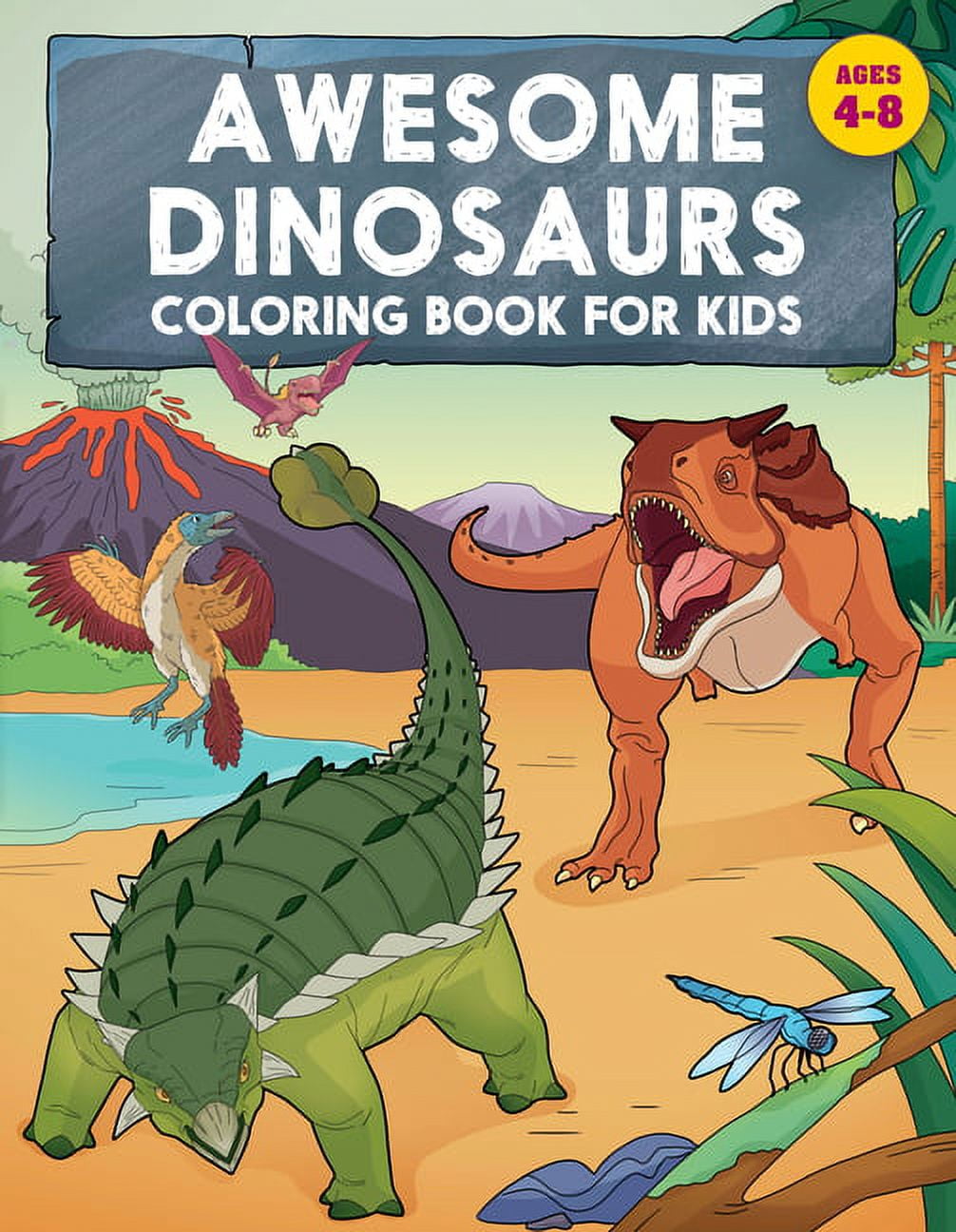 Dino coloring books for kids ages 8-12: DinoColor Delights