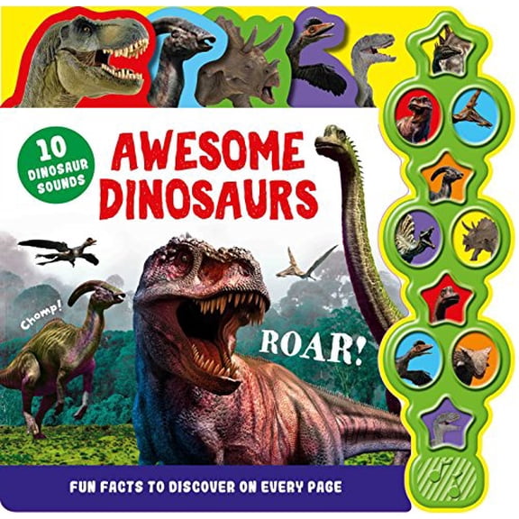 Pre-Owned Awesome Dinosaurs: Interactive Children's Sound Book with 10 Buttons (Board book) 1789053935 9781789053937