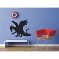 thumbnail image 1 of Awesome Dragon Silhouette Drawing Design Boys Decoration Vinyl Wall Art Wall Sticker Wall Decal Design Home Wall Room Décor For Kids Room Boys Nursery Infant Toddler Room Design (40x40 inch), 1 of 3