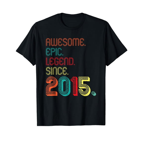 Awesome Epic Legend Since 2015 11th Birthday T-Shirt for Celebrating Milestones
