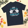thumbnail image 1 of Awesome Father-In-Law Father's Day Papa Daddy Father Graphic classic tee (Navy, 3XL), 1 of 4