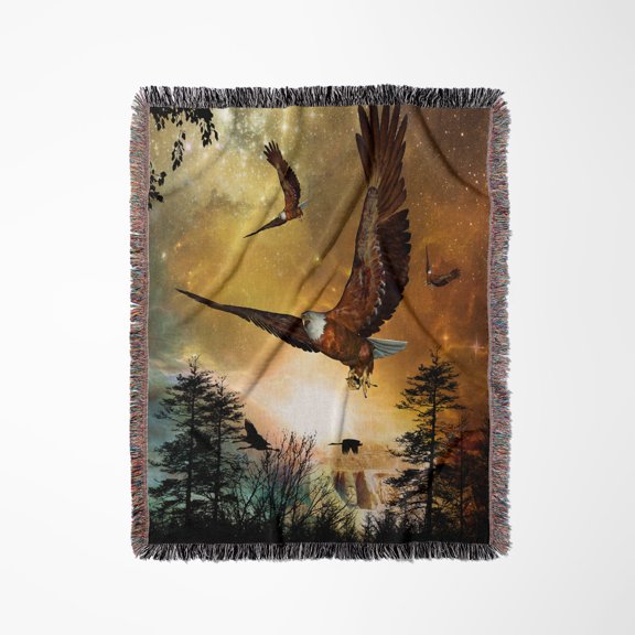 Awesome Flying Eagle, Woven Blanket