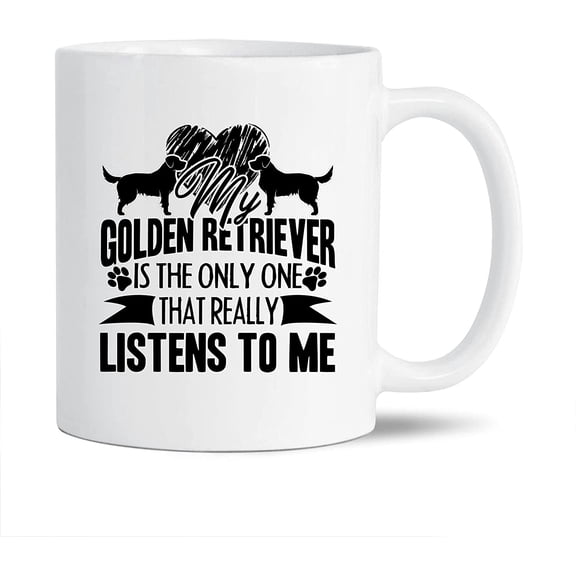Awesome My Golden Retriever Is The Only One Pottery Coffee Mug, Golden Retriever Tea Mug, Golden Retriever Cup Gift Ideas For Men / Women, Golden Retriever White Ceramic Teacup 11 Oz.