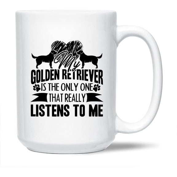 Awesome My Golden Retriever Is The Only One Pottery Coffee Mug, Golden Retriever Tea Mug, Golden Retriever Cup Gift Ideas For Men / Women, Golden Retriever White Ceramic Teacup 15 Oz.