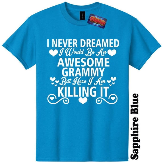 Awesome Grammy T-Shirt Mothers Day Baby Shower Gender Reveal Funny Grandma Unisex Womans The Twisted Donut