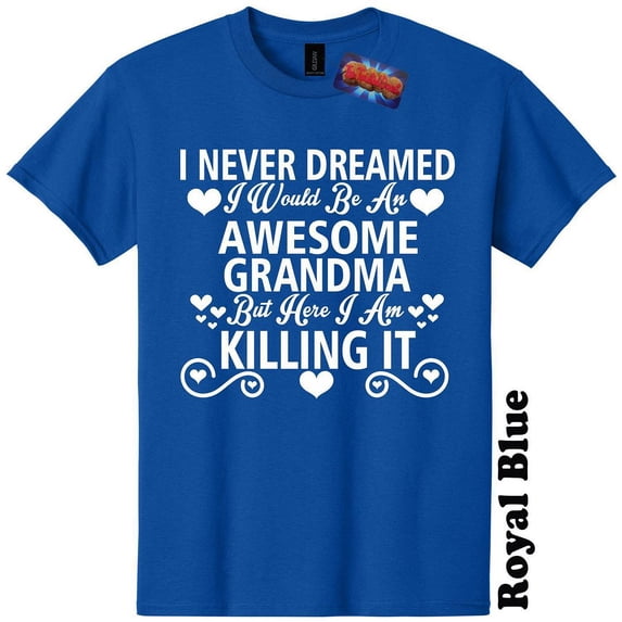 Awesome Grandma T-Shirt Mothers Day Baby Shower Gender Reveal Funny Unisex Womans The Twisted Donut