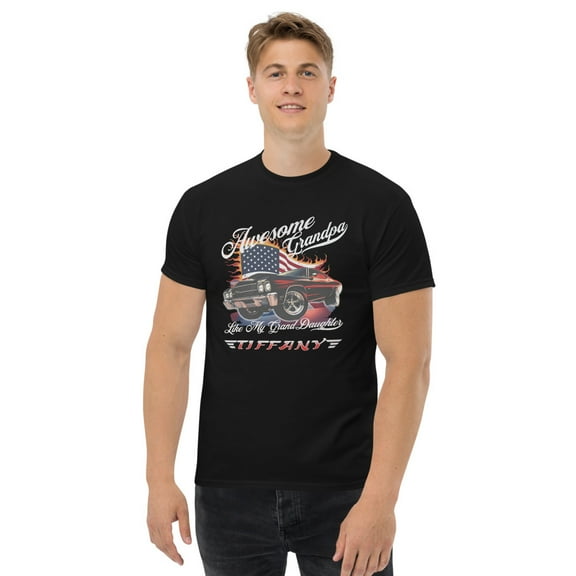 Awesome Grandpa T-Shirts, Fathers Day Gift, Hotrod Vintage Car (S)