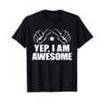 thumbnail image 1 of Awesome Graphic T-Shirt with Thumbs Up Design for Confident Statement, 1 of 5