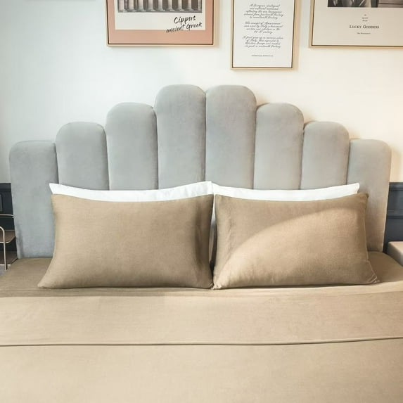 Awesome Home Ultra Soft Jersey Knit Deep Pocket Sheet Sets Full/Full XL - Taupe