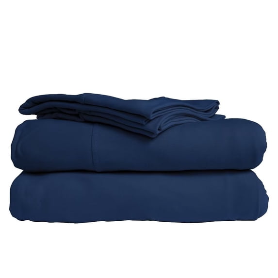 Awesome Home Ultra Soft Jersey Knit Deep Pocket Sheet Sets Queen/Queen XL - Navy Blue