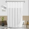 thumbnail image 1 of Awesome Home Waffle Weave Shower Curtain with Snap-in Liner 12 Hooks Included 71"Wx96"L - White, 1 of 5