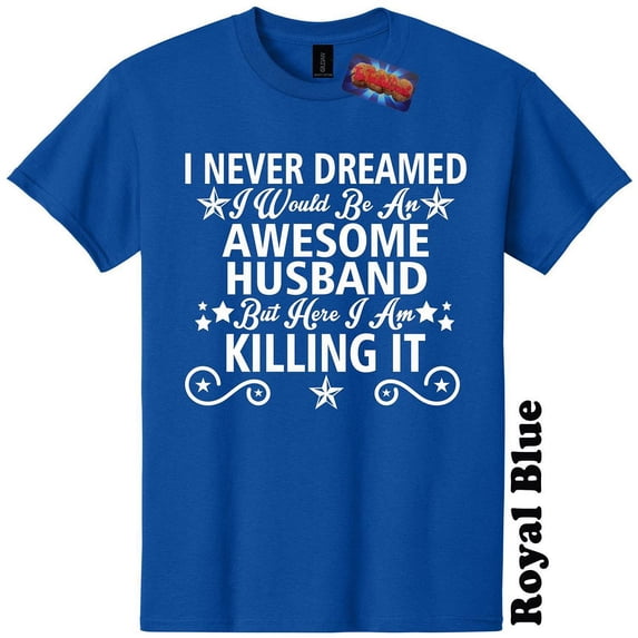 Awesome Husband T-Shirt Fathers Day Baby Shower Gender Reveal Funny Mens The Twisted Donut