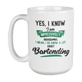 thumbnail image 1 of Awesome I Know a Lot About Bartending Coffee & Tea Mug Cup for Bartender (15oz), 1 of 3