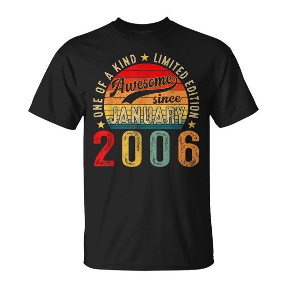 Awesome January 2006 Limited Edition 17Th Birthday TShirt