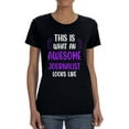 thumbnail image 1 of Awesome Journalist Looks Like T-Shirt Women -Smartprints Designs, Female 3X-Large, 1 of 4