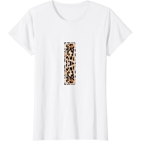 Awesome Letter I Initial Name Leopard Cheetah Print T-Shirt T-Shirt