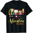 thumbnail image 1 of Awesome Library Where The Adventure Begins T Shirt, 1 of 3