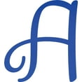 thumbnail image 1 of Awesome Life Craft, Acrylic Letter A Script, 4'' Tall Transparent Dark Blue Alphabet, 1 of 5