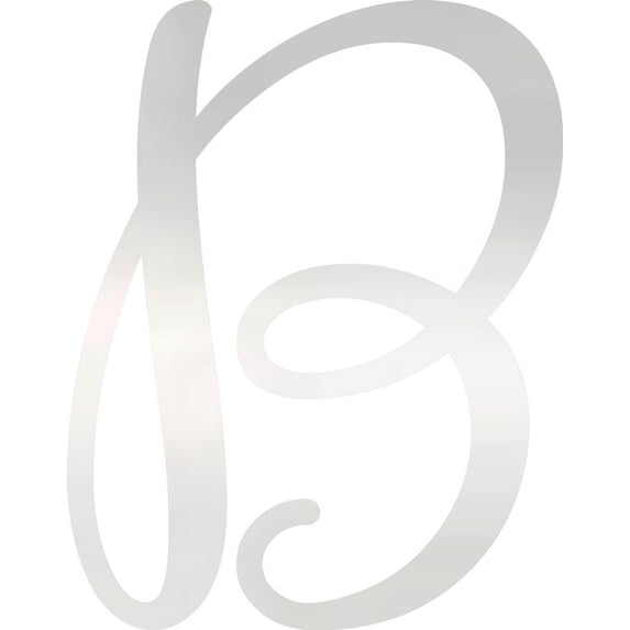 Awesome Life Craft, Acrylic Letter B Script, 4'' Tall Clear Alphabet