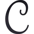 thumbnail image 1 of Awesome Life Craft, Acrylic Letter C Script, 4'' Tall Transparent Black Alphabet, 1 of 5