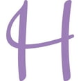 thumbnail image 1 of Awesome Life Craft, Acrylic Letter H Script, 4'' Tall Lavender Alphabet, 1 of 5