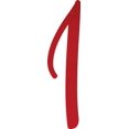 thumbnail image 1 of Awesome Life Craft, Acrylic Letter I Script, 4'' Tall Transparent Red Alphabet, 1 of 5