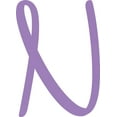 thumbnail image 1 of Awesome Life Craft, Acrylic Letter N Script, 4'' Tall Lavender Alphabet, 1 of 5