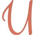 thumbnail image 1 of Awesome Life Craft, Acrylic Letter U Script, 4'' Tall Pastel Coral Alphabet, 1 of 5
