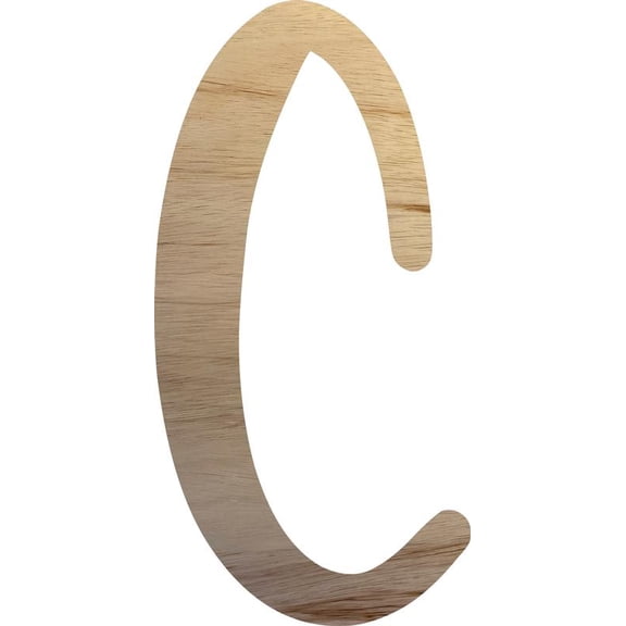 Awesome Life Craft, Cheap Wooden 11'' Tall Letter C, Unfinished Paintable Wood Craft