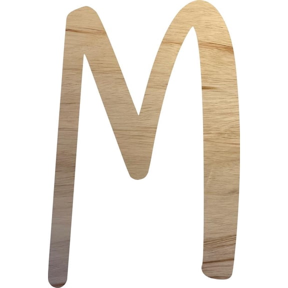 Awesome Life Craft, Cheap Wooden 7'' Tall Letter M, Unfinished Paintable Wood Craft