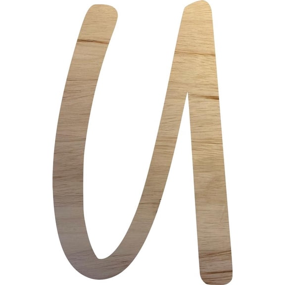 Awesome Life Craft, Cheap Wooden 7'' Tall Letter U, Unfinished Paintable Wood Craft