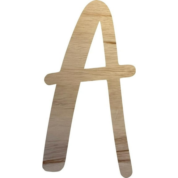 Awesome Life Craft, Unfinished Wooden 2'' Tall Letter A, Paintable Wood Craft