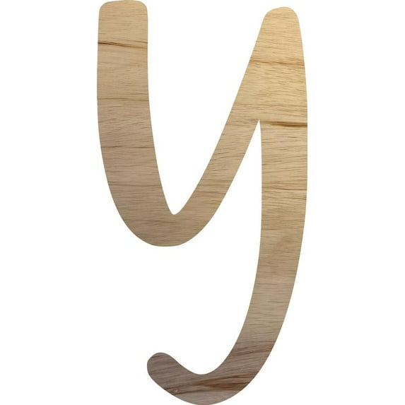 Awesome Life Craft, Unfinished Wooden 2'' Tall Letter Y, Paintable Wood Craft