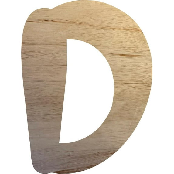 Awesome Life Craft Wood Letter D Craft, Unfinished 2'' Tall Small DIY, Brownie Font