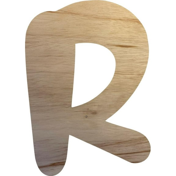Awesome Life Craft Wood Letter R Craft, Unfinished 2'' Tall Small DIY, Brownie Font
