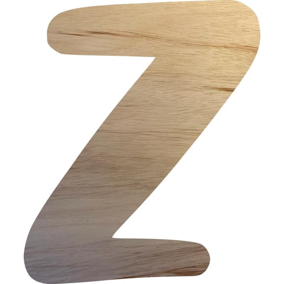 Awesome Life Craft Wood Letter Z Craft, Unfinished 2'' Tall Small DIY, Brownie Font
