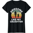 thumbnail image 1 of Awesome Like My Daughter Men Dad Father's Day Ladies' Crewneck T-Shirt, 1 of 2