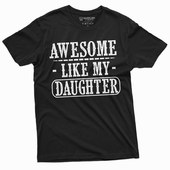 Awesome Like My Daughter Men'S Father'S Day T-Shirt Gift From Daughter To Dad Tee (Xx-Large Black)