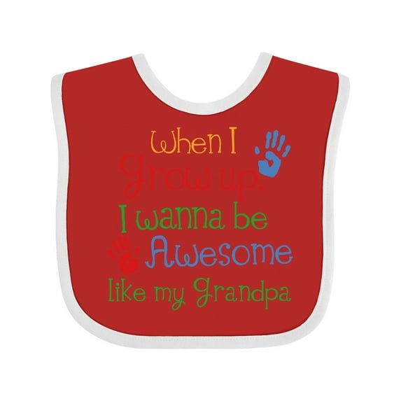Inktastic Awesome Like My Grandpa Boys or Girls Baby Bib